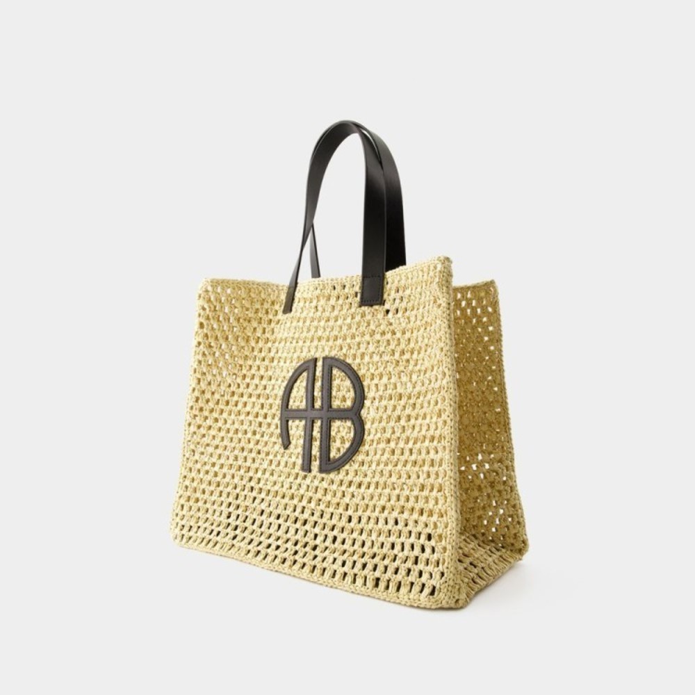 Anine Bing Large Rio Tote Bag  - Synthetic - Beige - NWT - Picture 2 of 4